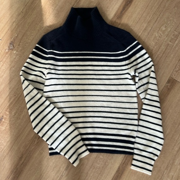 NWT - rag & bone Pierce Stripe Cashmere Turtleneck Sweater size Smalll - Picture 2 of 9